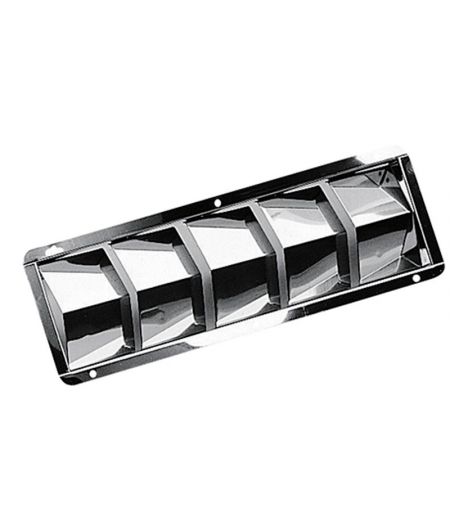 Grille de ventilation inox 3 volets 208x111x40 mm