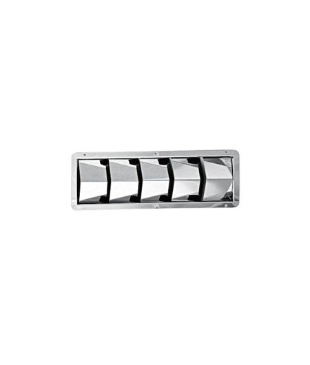 Grille de ventilation inox 5 volets 288x111x22 mm