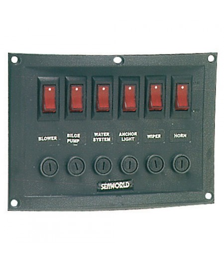 Tableau électrique Light 6 inters - horizontal