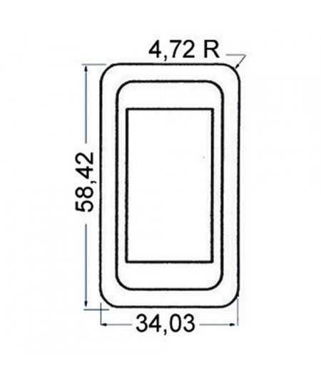 Cadre pour interrupteur à bascule - module unique