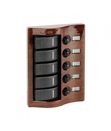 Tableau électrique Carling acajou - 5 inters