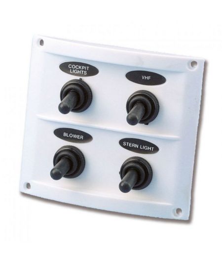 Tableau électrique Pilot - 4 inters - blanc - 110 x 85 mm - En blister