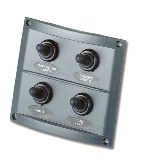 Tableau électrique Pilot - 4 inters - noir - 110 x 85 mm - En blister