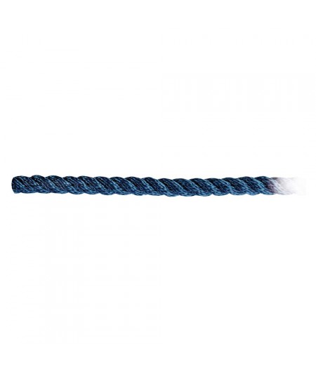 Cordage Polyester torsadé - ø14 mm - bleu