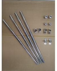 Bras de support télescopique pour bimini inox Ø22 mm - la paire
