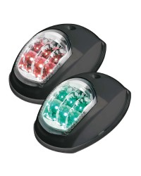Feu de navigation LED Evoled - pour paroi - noir - rouge 112,5 ° & vert 112,5°