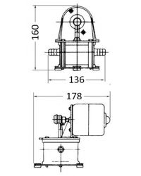 Pompe à membrane 3.8l/min, 12V/4A max.
