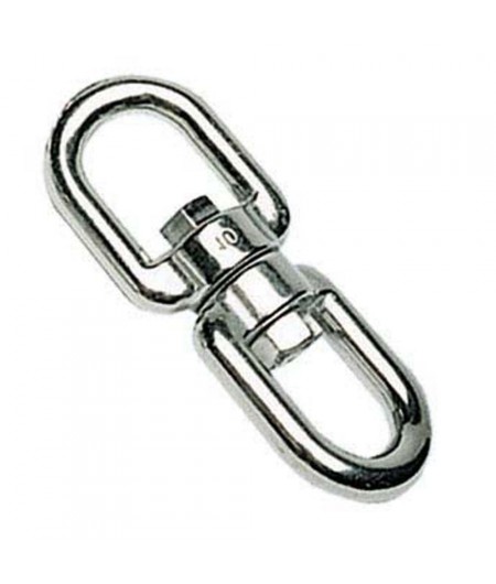 Emerillon - inox - double oeil - 8 mm