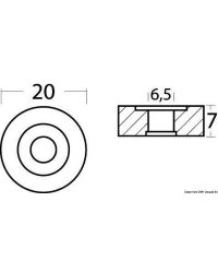 Anode rondelle Ø20x7 mm zinc