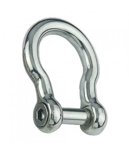 Manille lyre inox 6 pans - 10 mm