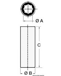 Bague de transmission- laiton -Ø 22 mm - 1''1/4 mm