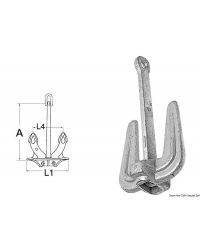 Ancre type Hall - acier galvanisé - 4.2 kg