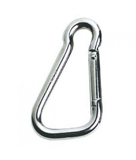 Mousqueton asymétrique - sans oeil - inox - ø8 mm