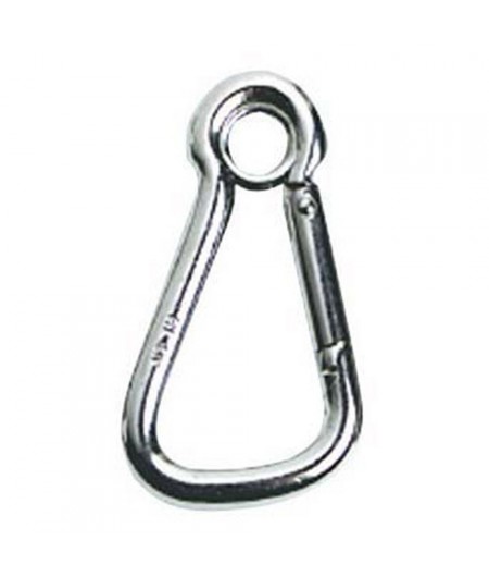 Mousqueton asymétrique - avec oeil - inox - ø11 mm