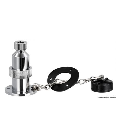 Prise étanche laiton chromé - 4 pôles 20A