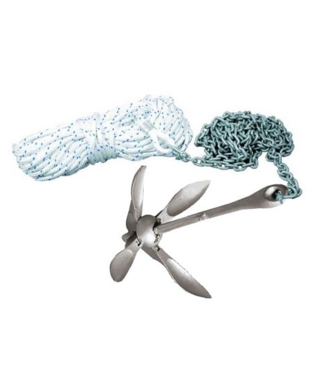 Pack de mouillage ancre grappin - 8 kg