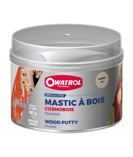 Mastic à bois COSMOBOIS - chêne clair - pot de 0,5 kg