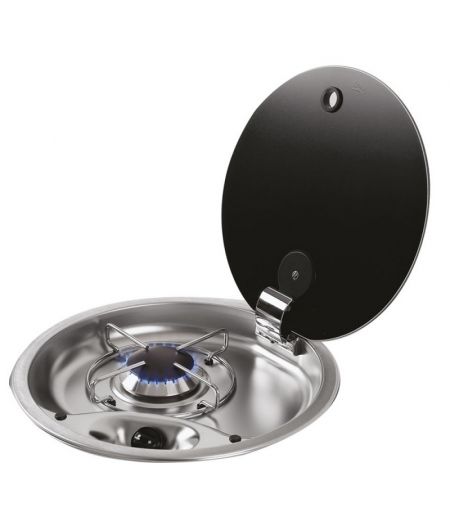 Plaque de cuisson encastrable - avec couvercle - 1 feu
