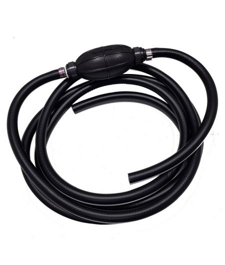 Tuyau carburant avec poire - caoutchouc - 3 mètres - En blister