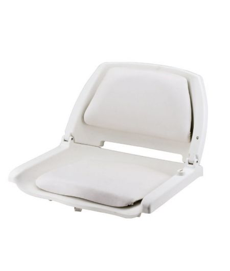 Siège à dossier rabattable avec coussin blanc