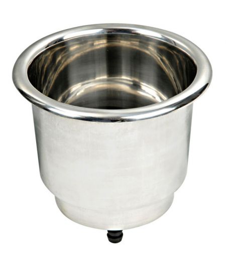 Porte verre inox à encastrer - 89 mm