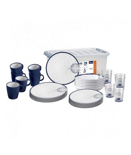 Pack vaisselle antiderapante - pour 6 personnes - assiettes verres et tasses