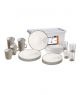 Pack vaisselle antiderapante - 6 personnes - assiettes verre, tasse