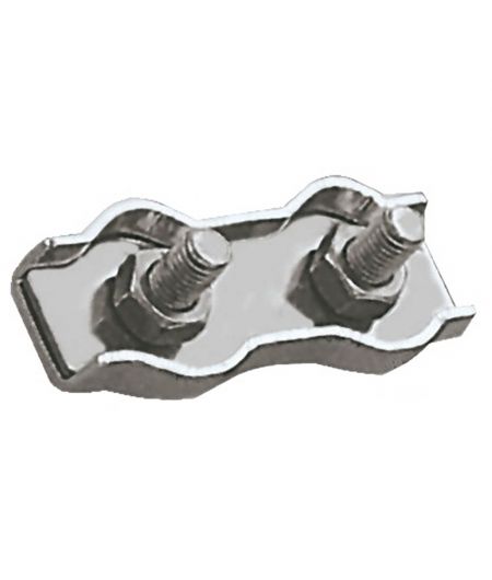 Serre câble plat - inox - double - ø6 mm