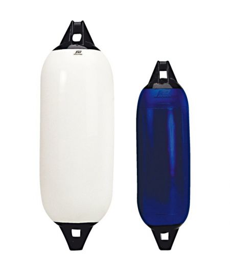 Pare-battage blanc à embouts noirs renforcés 27 x 81 cm