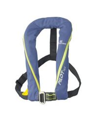 Gilet gonflable Pilot 165 avec harnais auto hydrostatique bleu