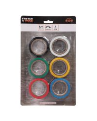 Ruban isolant multicolore - Blister de 6