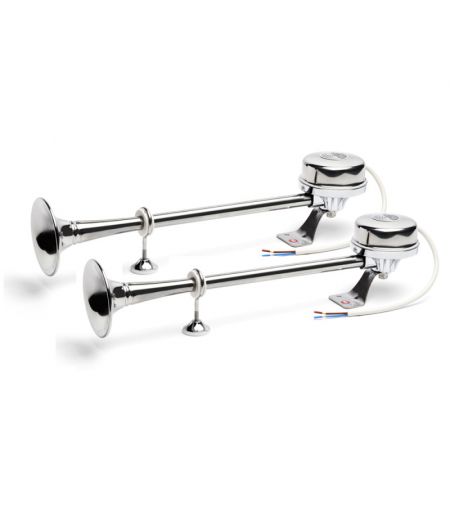 Klaxon - Avertisseur électrique inox - 2 trompes
