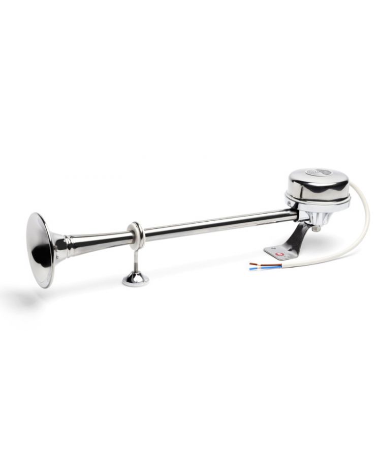 Klaxon - Avertisseur électrique inox - 1 trompe - 370 Hz Klaxon - Avertisseur électrique inox - 1 trompe - 370 Hz
