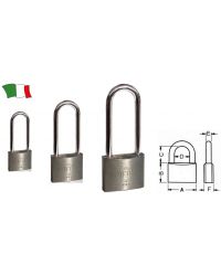 Cadenas chrome avec anse inox longue - 40 mm
