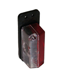 Feu d'encombrement - base caoutchouc blanc/rouge