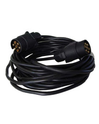 Câble de rallonge remorque 2 fiches/7 pôles 8 m -