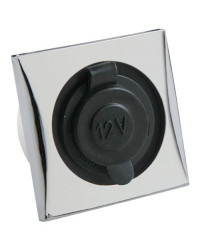 Prise étanche allume cigares chromée -