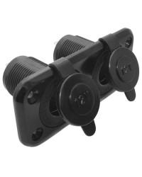 Double prise de courant allume-cigare - noire