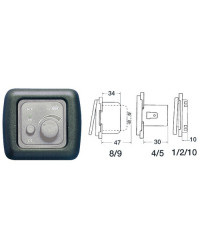 Platine couvre-vis simple gris foncé -