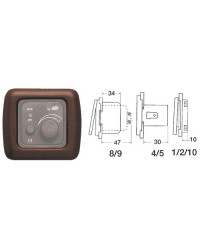 Platine couvre-vis simple marron -