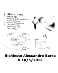 Clé de démarrage étanche 5 positions en laiton -