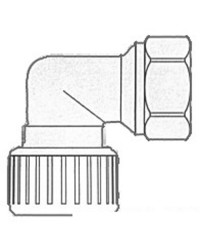 Coude laiton 1/2'' Hydrofix femelle/femelle -
