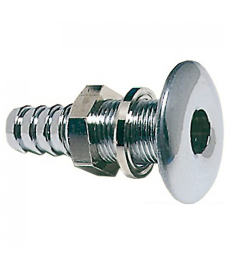 Passe-coque laiton chromé pompe de cale 15 mm -