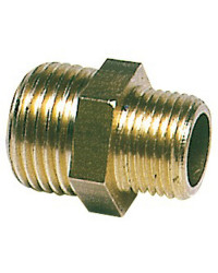 Niple laiton double 3/8'' x 1/2'' -