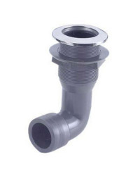 Passe-coque nylon 1'' 20mm tête inox embout 90° -