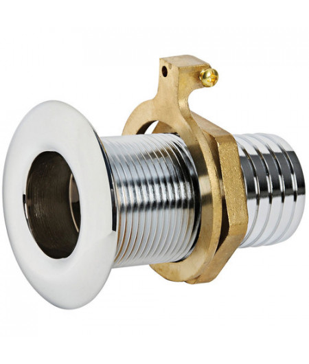 Passe-coques laiton chromé 1/2'' x 19 mm -