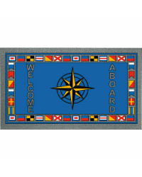 Paillasson antidérap. Format 40x68cm Rose de vents -
