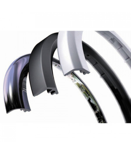 Bague de finition ronde noire 52 mm -