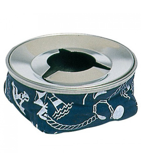 Cendrier acier inox bleu -