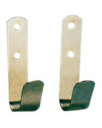 Paire crochets p. gaffes inox poli 22-32 mm -